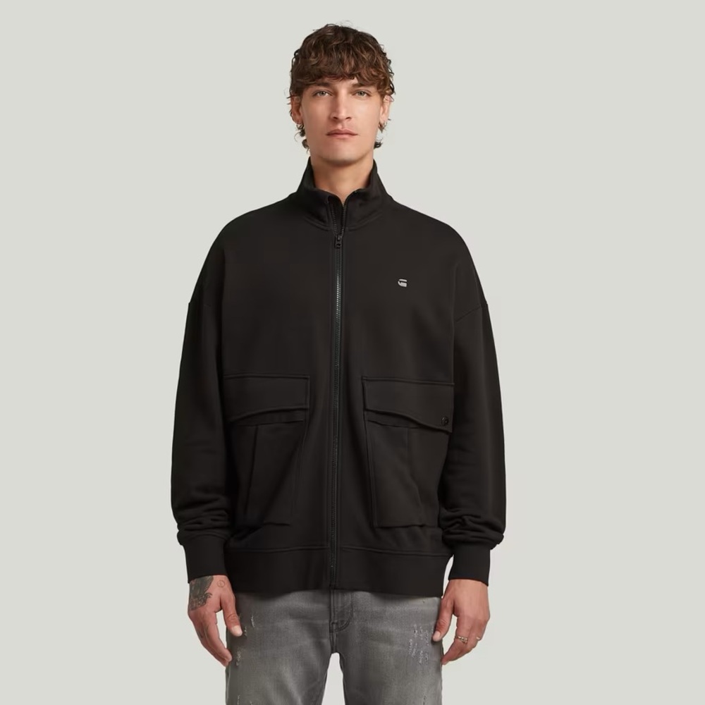 Original G-Star Raw Military Style Men's Black Zip-Up Sweater